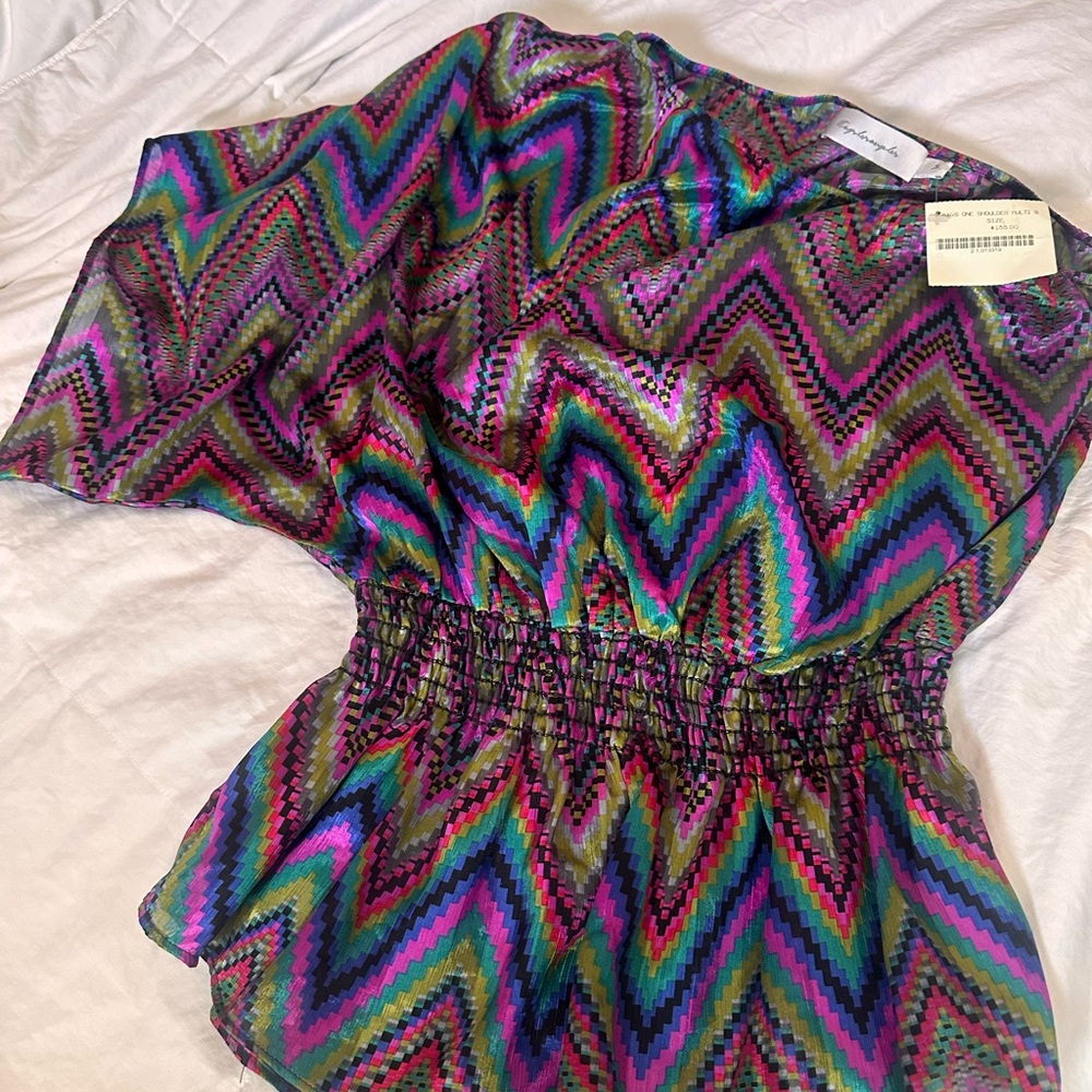 T-Bags Multicolor Zigzag Women's Top